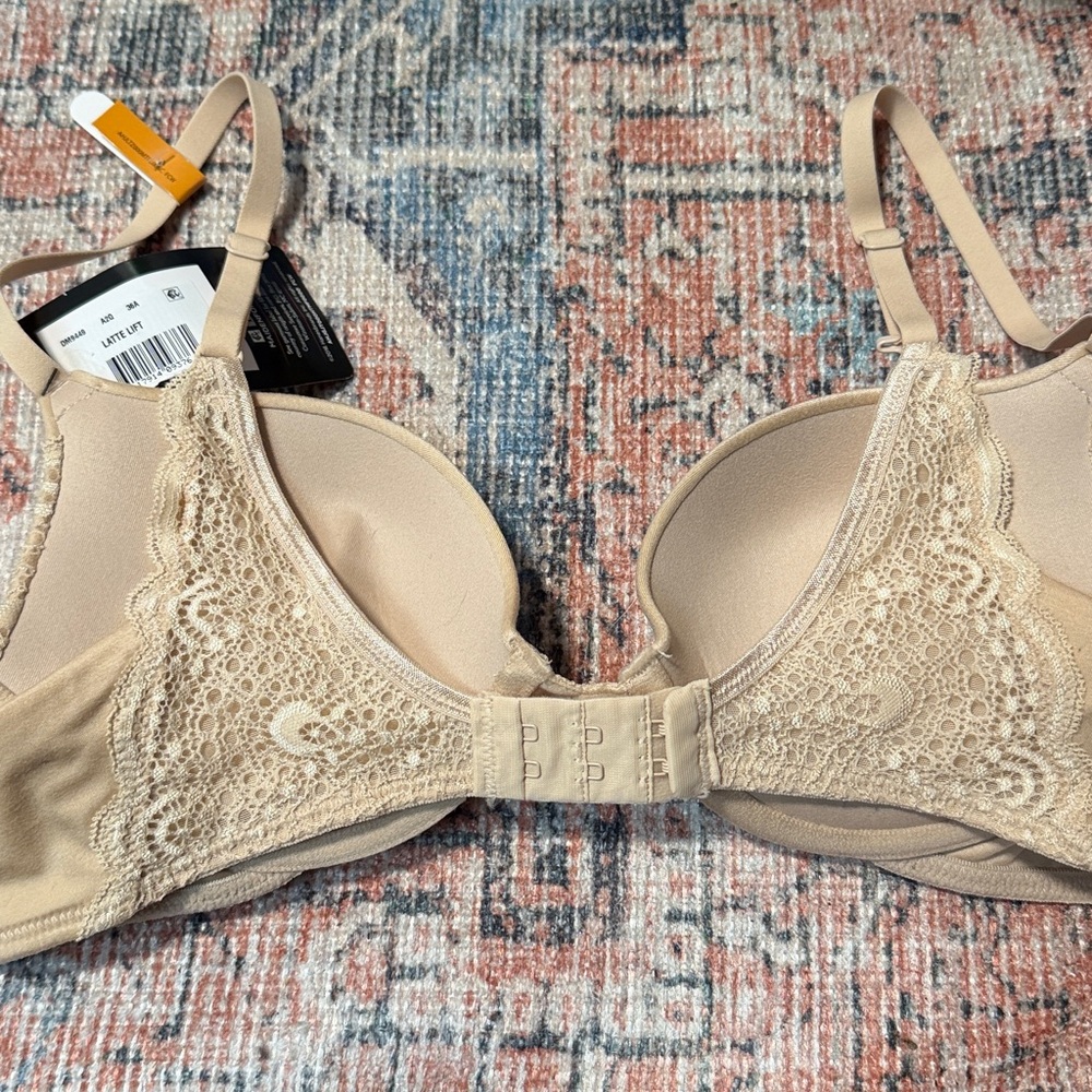 Maidenform Lacy Demi Coverage Push-Up UW Multi-Way Bra Nude NWT 36A - Picture 4 of 14